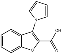 3-(1H-吡咯-1-基)苯并呋喃-2-羧酸, 80066-99-5, 结构式