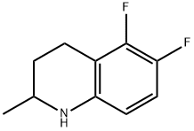 2-メチル-5,6-ジフルオロ-1,2,3,4-テトラヒドロキノリン 化学構造式