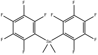 ジメチルビス(ペンタフルオロフェニル)スタンナン 化学構造式