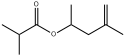 2-メチルプロピオン酸1,3-ジメチル-3-ブテニル 化学構造式