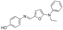 Phenol,  p-[[5-(N-ethylanilino)furfurylidene]amino]-  (8CI) Struktur
