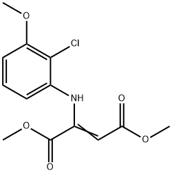 2-Butenedioic acid, 2-[(2-chloro-3-methoxyphenyl)amino]-, 1,4-dimethyl ester,801281-96-9,结构式