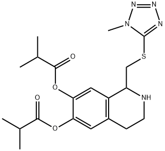 80129-08-4 Propanoic  acid,  2-methyl-,  1,2,3,4-tetrahydro-1-[[(1-methyl-1H-tetrazol-5-yl)thio]methyl]-6,7-isoquinolinediyl  ester  (9CI)