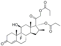 1,2-二氢-贝他米松17,21-二丙酸酯, 80163-83-3, 结构式