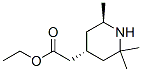 4-Piperidineaceticacid,2,2,6-trimethyl-,ethylester,trans-(+)-(8CI),801979-15-7,结构式