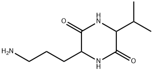 2,5-Piperazinedione, 3-(3-aminopropyl)-6-isopropyl- (8CI),801980-72-3,结构式