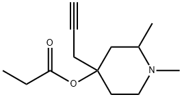 4-Piperidinol,1,2-dimethyl-4-(2-propynyl)-,propionate(ester)(8CI) 结构式