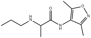 Propionamide, N-(3,5-dimethyl-4-isoxazolyl)-2-(propylamino)- (8CI) 结构式