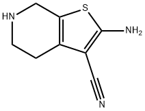 2-氨基-4,5,6,7-四氢噻吩并[2,3-C]吡啶-3-甲腈, 802025-35-0, 结构式