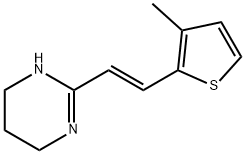 Pyrimidine, 1,4,5,6-tetrahydro-2-[2-(3-methyl-2-thienyl)vinyl]-, (E)- (8CI) 结构式