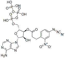 3'-O-(3-(2-nitro-4-azidophenyl)propionyl)adenosine triphosphate 化学構造式