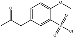 2-METHOXY-5-(2-OXOPROPYL)BENZENESULFONYL CHLORIDE, 80223-79-6, 结构式