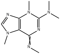 Purine, 2-(dimethylamino)-3,6-dihydro-3,7-dimethyl-6-(methylimino)- (8CI) 结构式