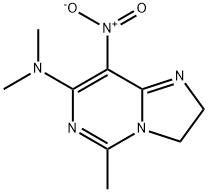 Imidazo[1,2-c]pyrimidine, 7-(dimethylamino)-2,3-dihydro-5-methyl-8-nitro- (8CI) 结构式