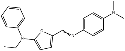 2-Furanamine,  5-[[p-(dimethylamino)phenyl]formimidoyl]-N-ethyl-N-phenyl-  (8CI) Struktur