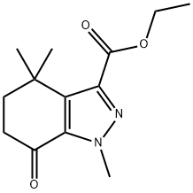 1,4,4-三甲基-7-氧代-4,5,6,7-四氢-1H-吲唑-3-羧酸乙酯, 802541-48-6, 结构式