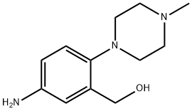 [5-アミノ-2-(4-メチルピペラジノ)フェニル]メタノール 化学構造式