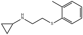 Cyclopropylamine, N-[2-(o-tolylthio)ethyl]- (8CI) 结构式