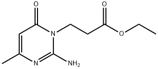 1(6H)-Pyrimidinepropionicacid,2-amino-4-methyl-6-oxo-,ethylester(8CI) 化学構造式