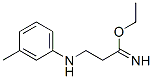 Propionimidic acid, 3-m-toluidino-, ethyl ester (8CI) Structure