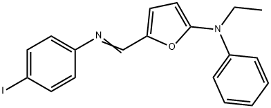 2-Furanamine,  N-ethyl-5-[N-(p-iodophenyl)formimidoyl]-N-phenyl-  (8CI)|