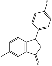 3-(4-fluorophenyl)-6-methylindan-1-one,80272-23-7,结构式