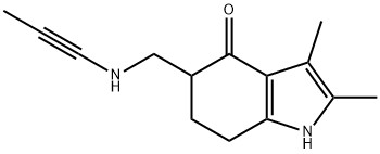 Indol-4(5H)-one, 6,7-dihydro-2,3-dimethyl-5-[(1-propynylamino)methyl]- (8CI)|