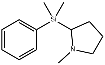 Pyrrolidine, 2-(dimethylphenylsilyl)-1-methyl- (9CI) 化学構造式
