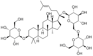 80321-69-3 3β-(β-D-グルコピラノシルオキシ)-12β-ヒドロキシ-5α-ダンマラ-24-エン-20-イル6-O-β-D-グルコピラノシル-β-D-グルコピラノシド