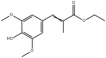 2-PROPENOIC ACID, 3-(4-HYDROXY-3,5-DIMETHOXYPHENYL)-2-METHYL-, ETHYL ESTER Structure