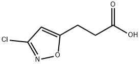 3-Chloro-5-isoxazolepropanoic acid  化学構造式