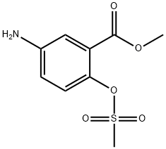 3-氨基-6-甲磺酰酯基苯甲酸甲酯,80430-22-4,结构式