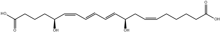 20-カルボキシロイコトリエンB4 (エタノール溶液) 化学構造式