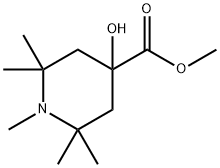 4-Piperidinecarboxylicacid,4-hydroxy-1,2,2,6,6-pentamethyl-,methylester(9CI) Struktur