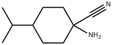 Cyclohexanecarbonitrile, 1-amino-4-(1-methylethyl)- (9CI) 化学構造式
