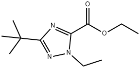 1H-1,2,4-Triazole-5-carboxylicacid,3-(1,1-dimethylethyl)-1-ethyl-,ethylester(9CI) 结构式