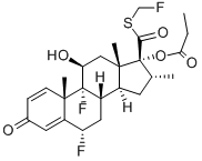 プロピオン酸フルチカゾン 化学構造式