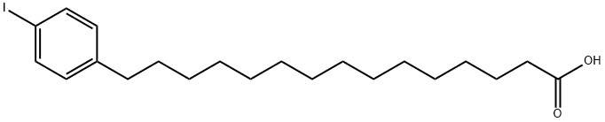 15-(4-ヨードフェニル)ペンタデカン酸 化学構造式