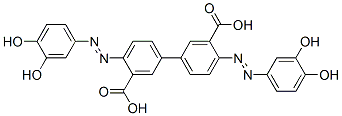 4,4'-Bis[(3,4-dihydroxyphenyl)azo]-1,1'-biphenyl-3,3'-dicarboxylic acid,80495-41-6,结构式