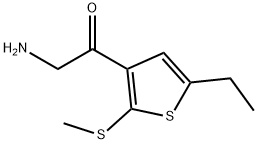 Ethanone, 2-amino-1-[5-ethyl-2-(methylthio)-3-thienyl]- (9CI) 结构式