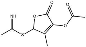 Ethanimidothioic acid, 4-(acetyloxy)-2,5-dihydro-3-methyl-5-oxo-2-furanyl ester (9CI) 结构式