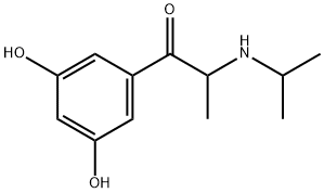 1-Propanone, 1-(3,5-dihydroxyphenyl)-2-[(1-methylethyl)amino]- (9CI) 结构式