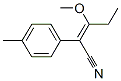 Benzeneacetonitrile, alpha-(1-methoxypropylidene)-4-methyl- (9CI) Struktur