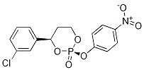 (+)-(4R)-trans-4-(3-chlorophenyl)-2-(4-nitrophenoxy)-2-oxo-1,3,2-dioxaphosphorinane 化学構造式
