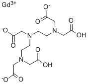 ジエチレントリアミン五酢酸/ガドリニウム 化学構造式