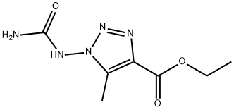 1H-1,2,3-Triazole-4-carboxylicacid,1-[(aminocarbonyl)amino]-5-methyl-,ethylester(9CI) 化学構造式
