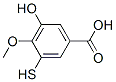 5-hydroxy-3-mercapto-4-methoxybenzoic acid Struktur