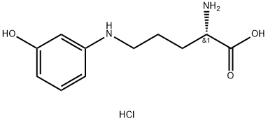 2-amino-5-[(3-hydroxyphenyl)amino]pentanoic acid Struktur
