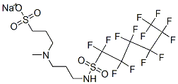 sodium 3-[methyl[3-[[(tridecafluorohexyl)sulphonyl]amino]propyl]amino]propanesulphonate Structure