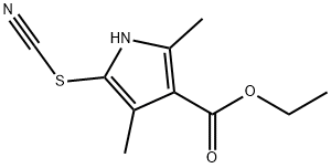 1H-Pyrrole-3-carboxylicacid,2,4-dimethyl-5-thiocyanato-,ethylester(9CI) Structure